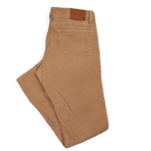 Bonobos Stretch Washed 5 Pocket Corduroy Pants Camel Brown Tailored Fit 33x32